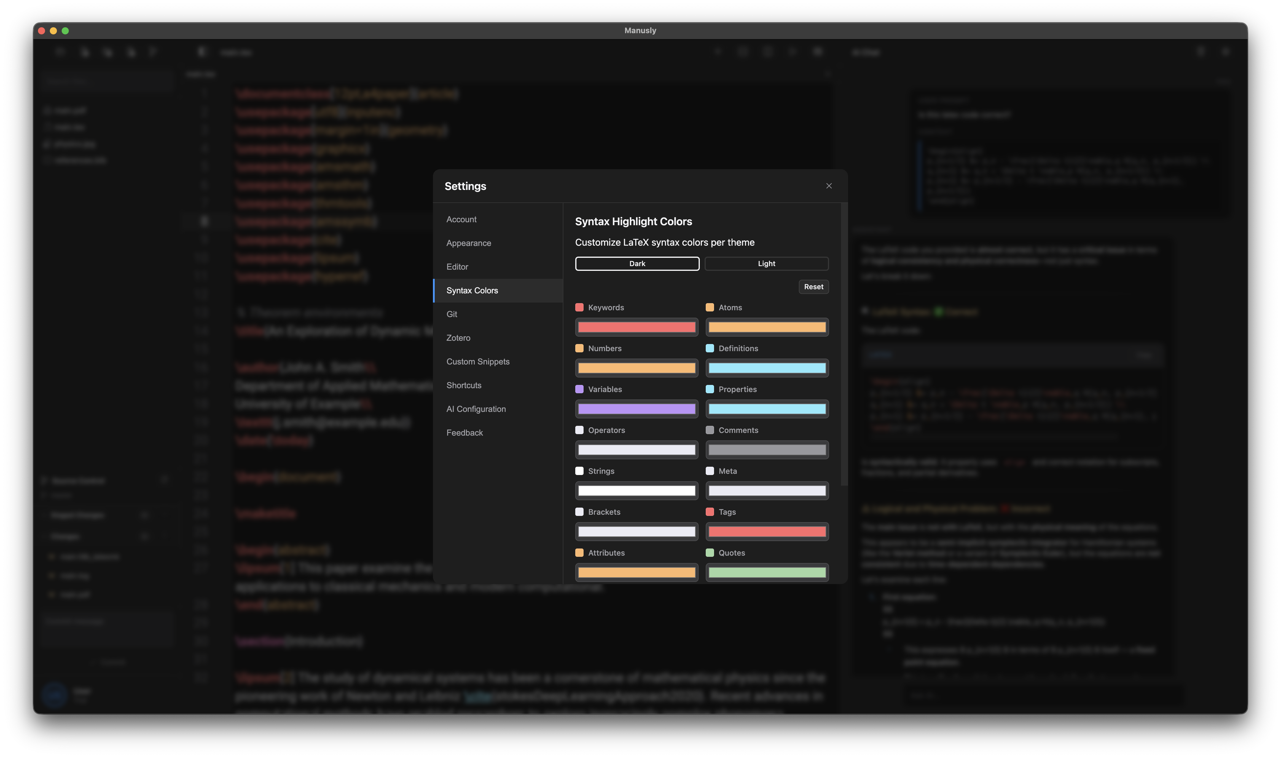 Syntax Highlight Customization Preview